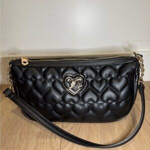 Juicy Couture Black Heart Quilted Crossbody Bag